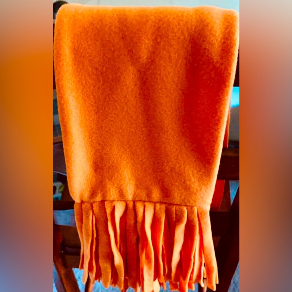 Orange On-Shoulders Scarf | Wrap Scarf | Soft | Autumn | Warmth